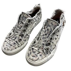 Blowfish Malibu Kids Snow Leopard Slip On Sneakers Size 1